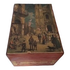 Cassa Regalo Natalizia Motta Panettone Anni 60 Confezione In Legno Vintage 