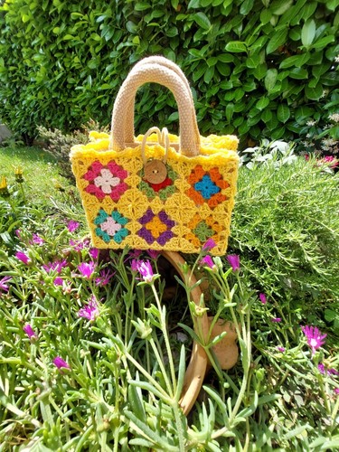 Mini borsa fodera iuta - mini, in