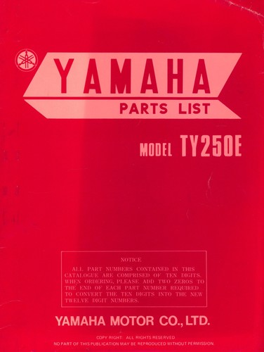 Pdf yamaha ty250e - ty250e, (1978)