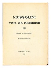 CARLI, MARIO Mussolini Visto