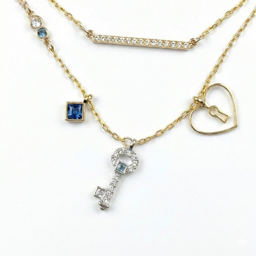 Collana ciondoli swarovski - collana,