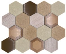 Mosaico IN Vetro Bianco Beige