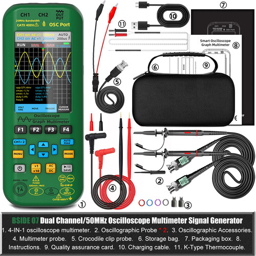 Oscilloscopio portatile 50mhz - oscilloscopio,