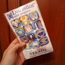 COLLANT VINTAGE DANSILAR PREGIATE A 237 TG.2 V.MENTA VELATO COLORATO MODA