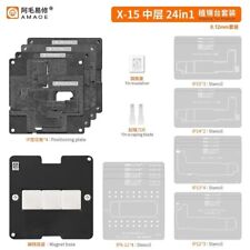 AMAOE IPX-15 24 IN 1 BGA Reballing Stencil Station Kit per iPhone X- 15 serie