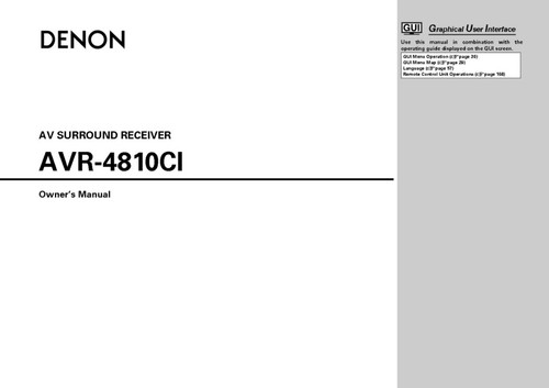 Denon avr 4810ci ricevitore - avr-4810ci,