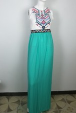 VESTITO  VESTITINO ABITO LUNGO  TAGLIA S COLORE VERDE