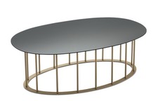 Tavolino basso in vetro