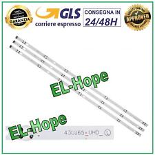 KIT 3 BARRE STRIP 7 LED PER TV 43" LG 43UJ65-UHD-L 43UK6300PL 43UK6200PL