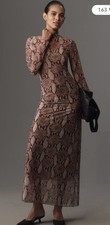 NWT Simon Miller Mesh Zesty-Snake Midi Dress Size Small