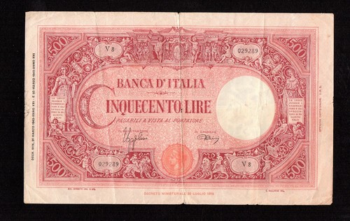 Cinquecento 500 lire barbetti - lire,