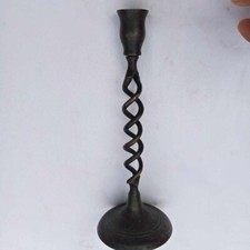 Antique Vtg Brass Twisted