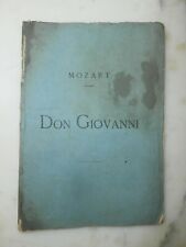 Raro antico libretto d'opera Don Giovanni Mozart Teatro Apollo 1874