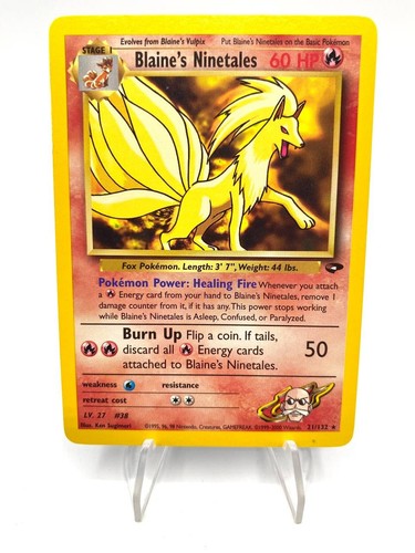 Carta pokémon blaine - pokémon, blaine's