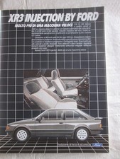 FORD ESCORT XR3 Injection  Pubblicita' ADV Werbung ORIGINALE 1983