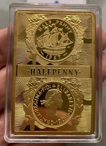 Mezzo penny 2021 placcato oro