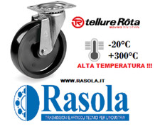 RUOTE PER ALTA TEMPERATURA FORNI TELLURE ROTA (80-100) SUPPORTO ZINCATO
