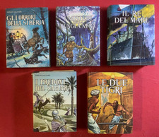 Emilio SALGARI Lotto 5 Libri ORRORI + JUNGLA + MARE + SAHARA + TIGRI Ed Vallardi