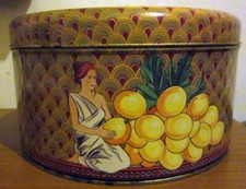 Panettone Battistero  scatola di latta vuota   Ø   25 X  13,5 cm.