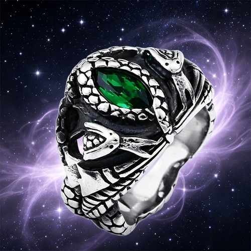 Anello serpente gotico punk