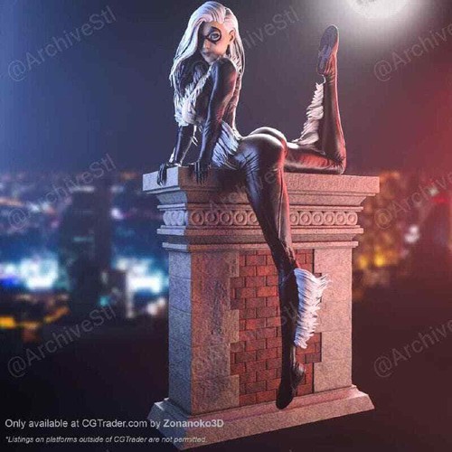 Statua scultura gatto - , nero