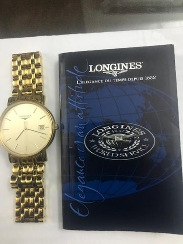 Mens longines gold watch - mens,