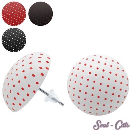 Paio orecchini pois 50er - orecchini,