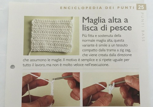 Scheda tecnica punti - punti, uncinetto