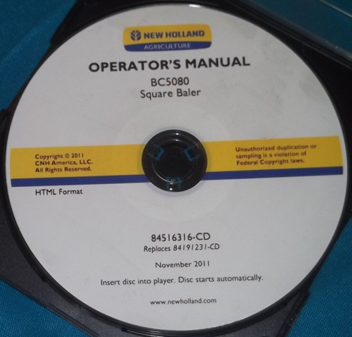 New holland bc5080 - holland, manuale