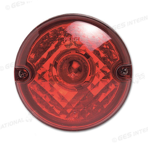 Fanale retro rosso rotondo