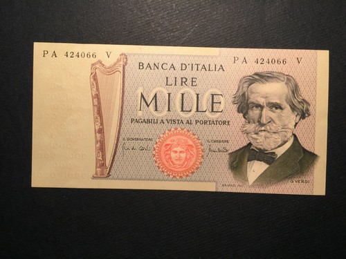 1000 lire verdi tipo carta - 1000,