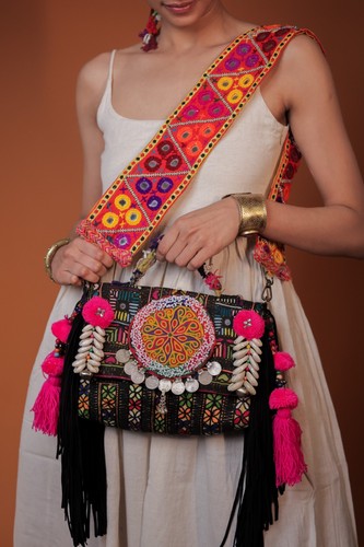 Borsa donna tribale - fatta, a