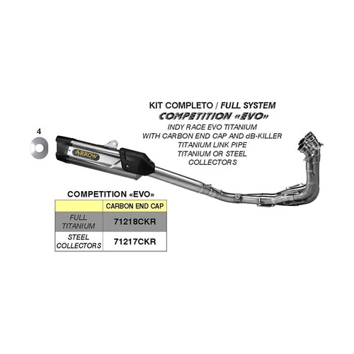 Marmitta completa arrow - marmitta,