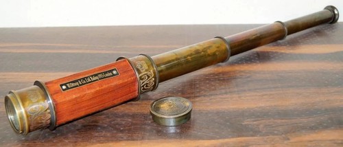 Antico telescopio pelle - telescopio,