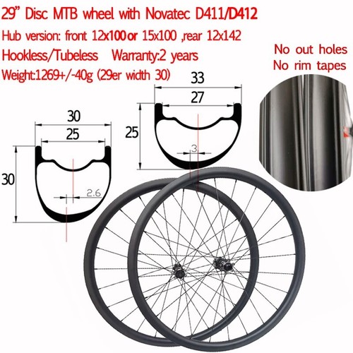 Set ruote carbonio bici mtb - , 29