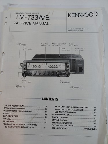 Kenwood 733a service - kenwood,