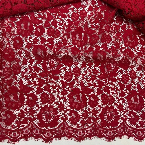 Tessuto pizzo rosso - pizzo, 7592