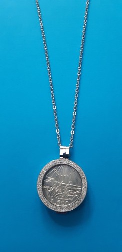 Pendente moneta 500 - , lire