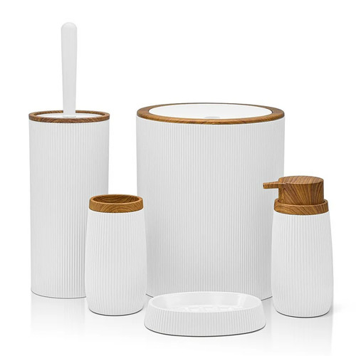 Set accessori bagno bianco