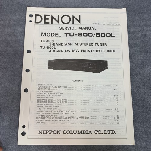 Denon 800 tu - tu-800, manuale