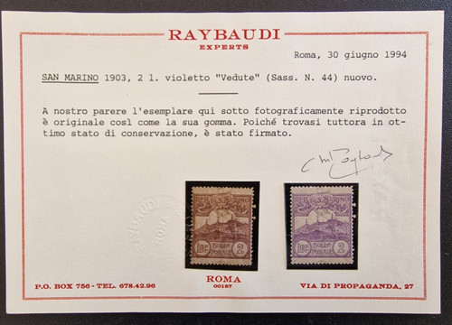 Francobollo san marino lire - francobollo, 2