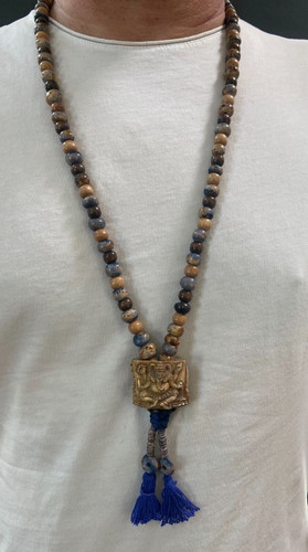 Mala style buffalo bone - bone, bead
