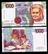 1000 lire montessori serie - lire,