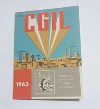Tessera l 1963 - tessera, c.g.i.l