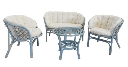 Salotto rattan naturale - salotto,