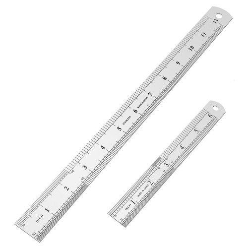 Stainless righello acciaio - in,