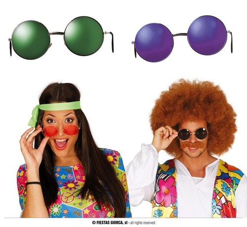 Occhiali tondi hippie giganti