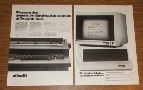 Rara pubblicità olivetti etv - pubblicità,