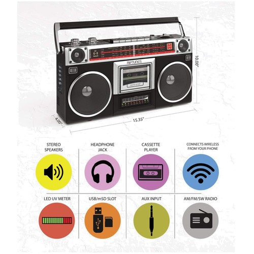 Radio portatile stereo boombox - portatile,