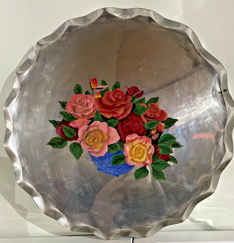 Vintage hand painted - painted, roses